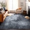 World Rug Gallery Contemporary Distressed Abstract Machine Washable Dark Gray Area Rug 5'x7' 5075DARKGRAY5X7 - alternate 8